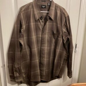 XXL Haggar Brown Checkered Shirt
